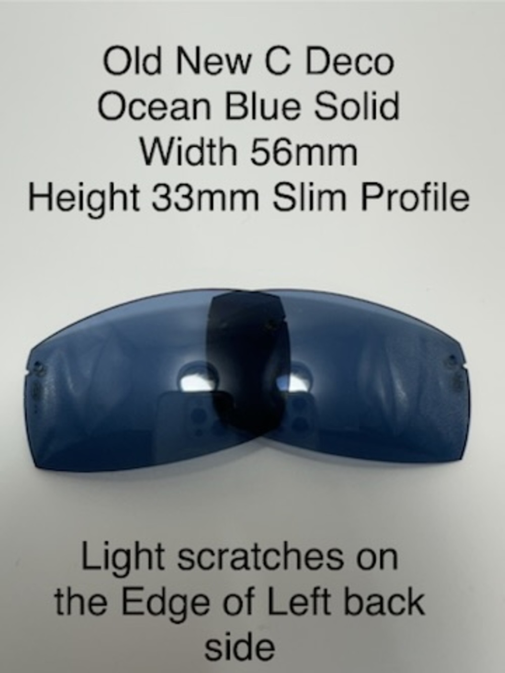 Cartier C Deco Sunglasses Replacement Lenses Ocean Blue Solid 56mm Old New